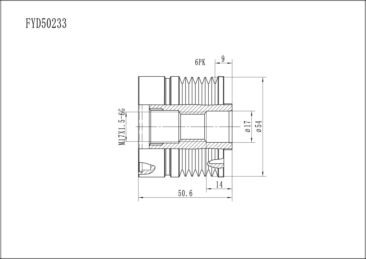 FYD50233 Overrunning Alternator Pulley