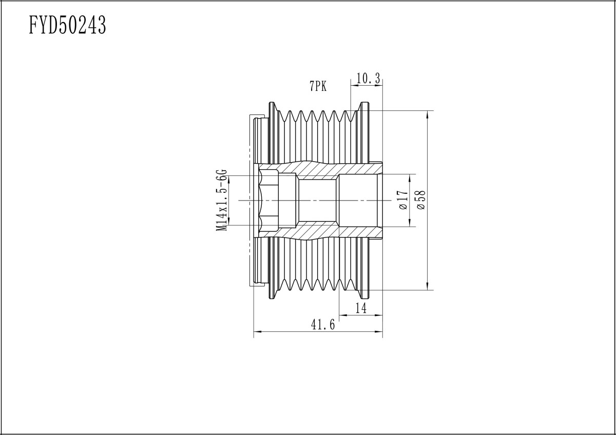 FYD50243 Overrunning Alternator Pulley