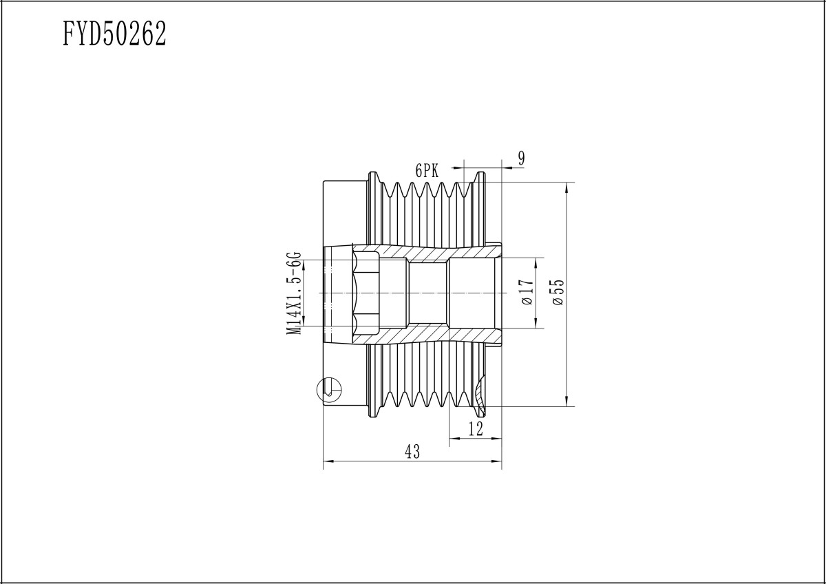 FYD50262 Overrunning Alternator Pulley
