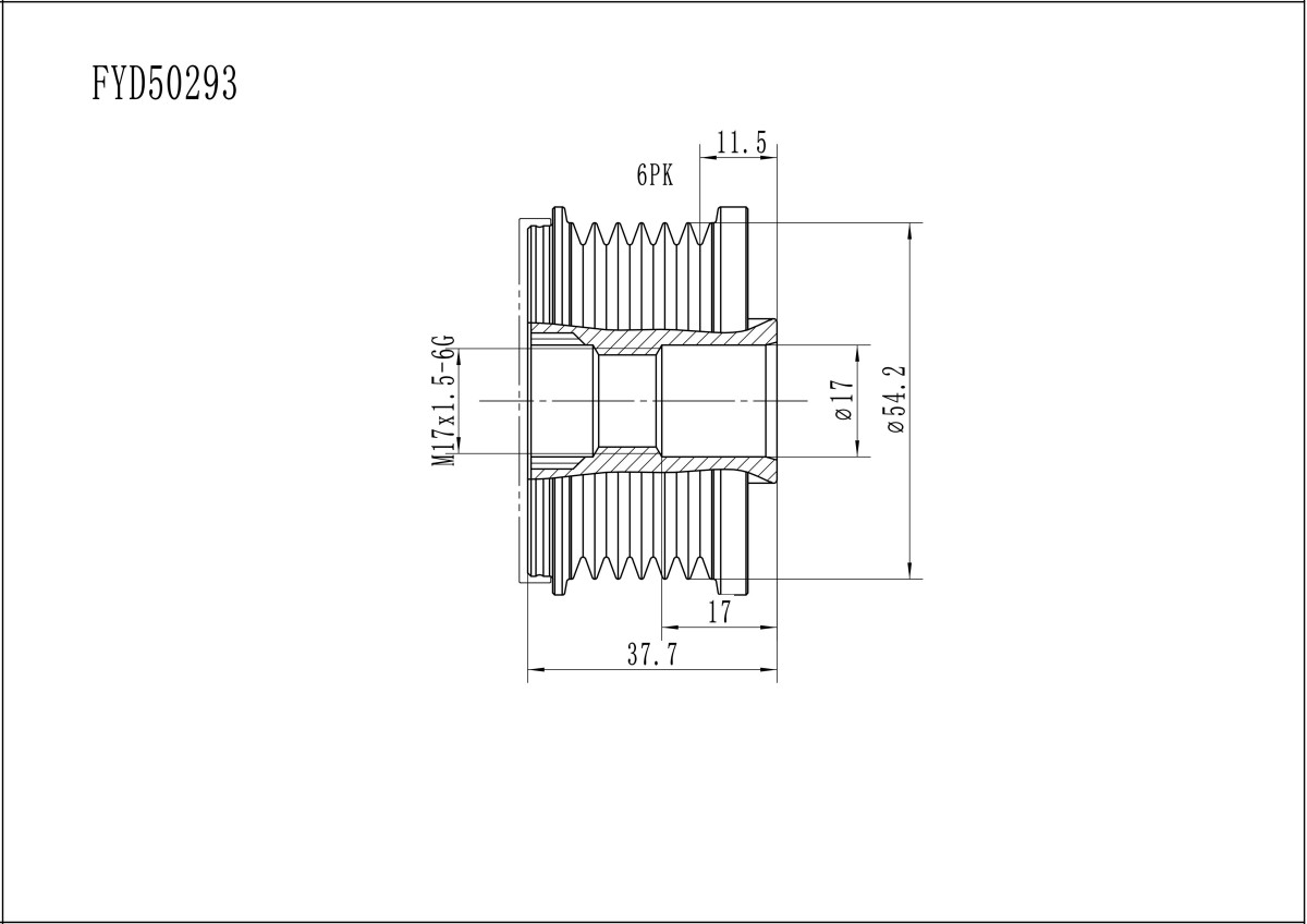 FYD50293 Overrunning Alternator Pulley