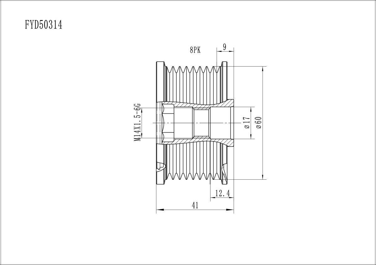 FYD50314 Overrunning Alternator Pulley
