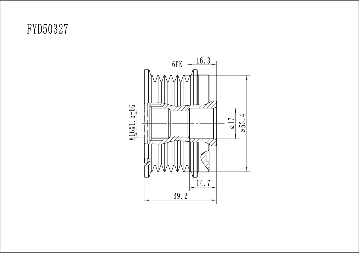 FYD50327 Overrunning Alternator Pulley