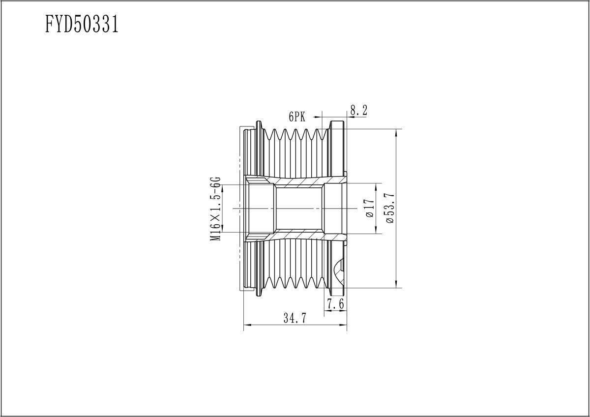 FYD50331 Overrunning Alternator Pulley