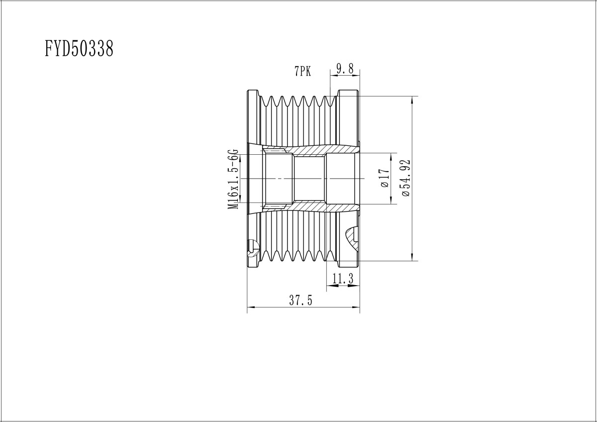 FYD50338 Overrunning Alternator Pulley