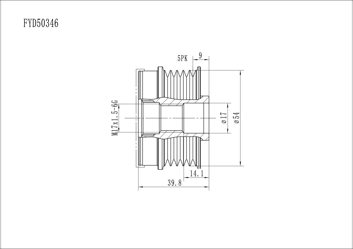 FYD50346 Overrunning Alternator Pulley