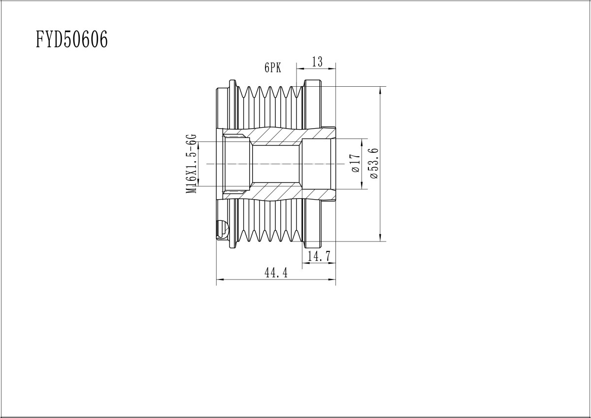 FYD50606 Overrunning Alternator Pulley