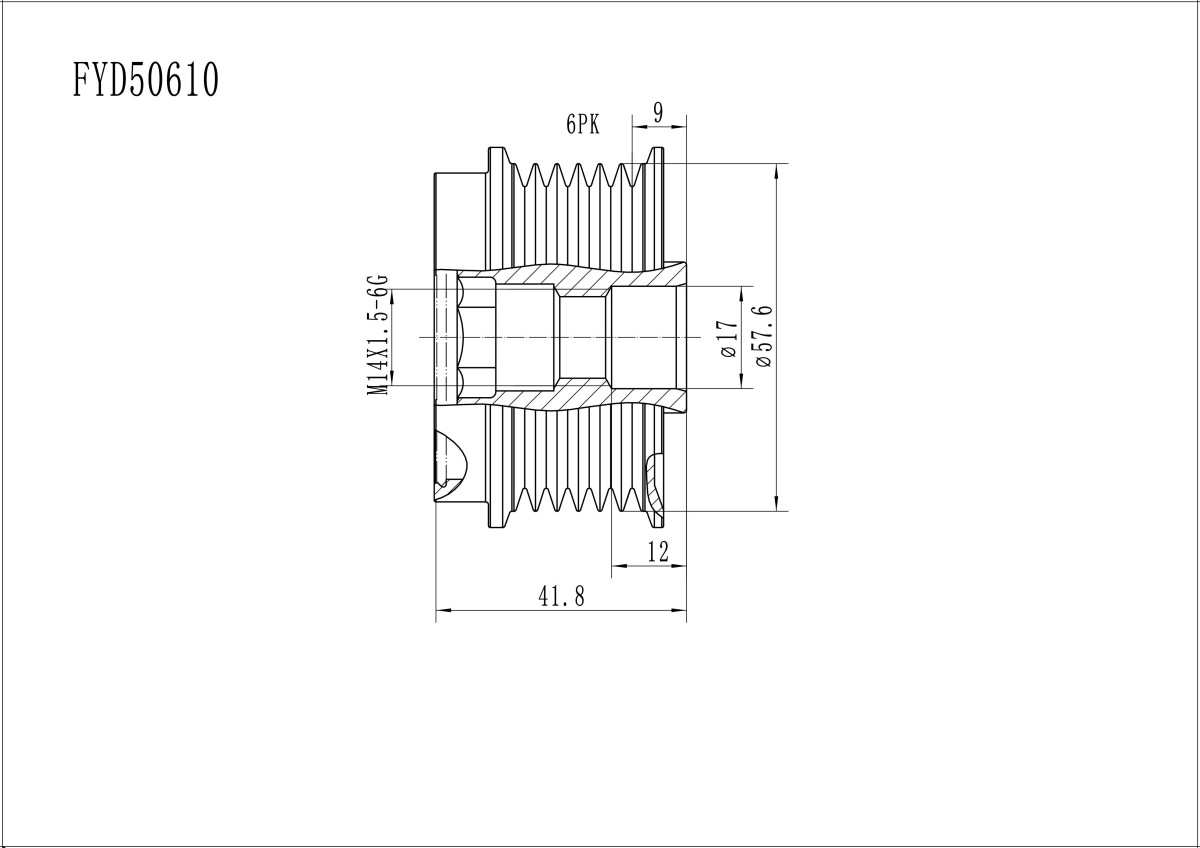FYD50610 Overrunning Alternator Pulley