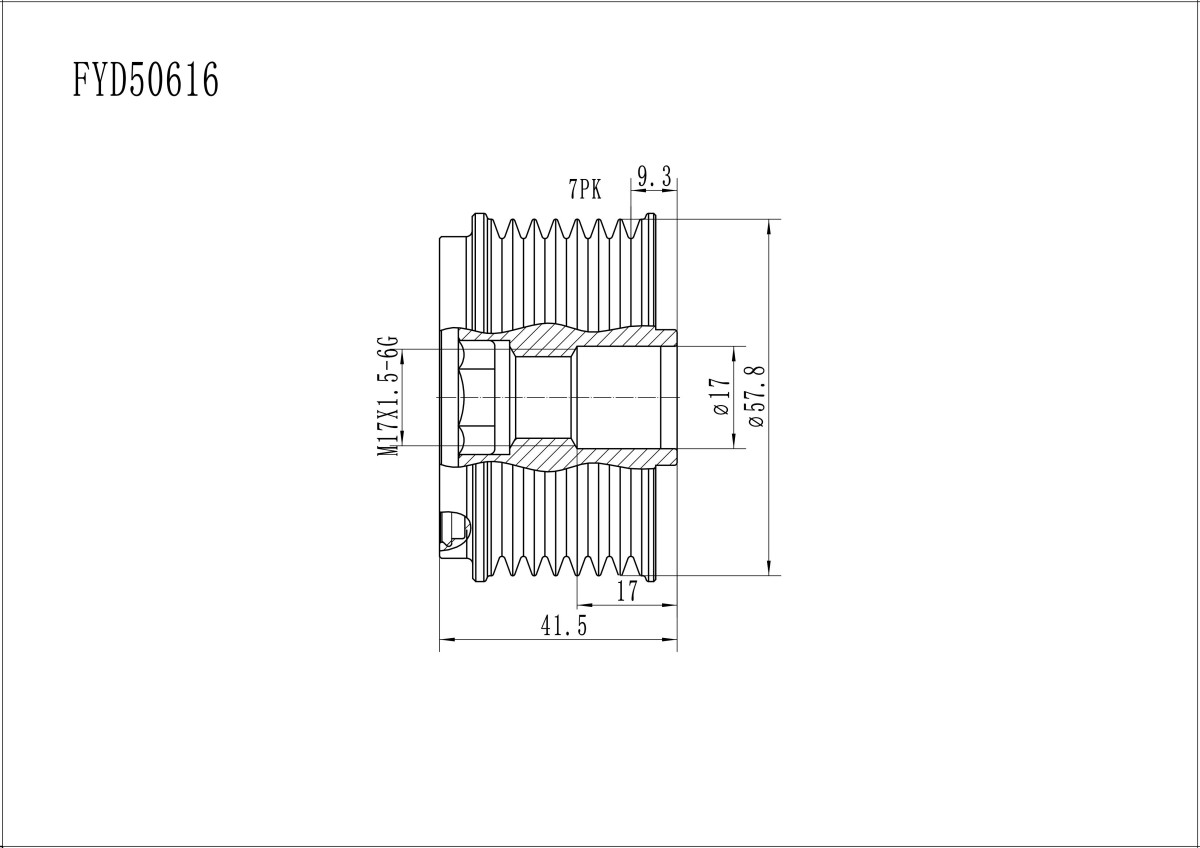 FYD50616 Overrunning Alternator Pulley