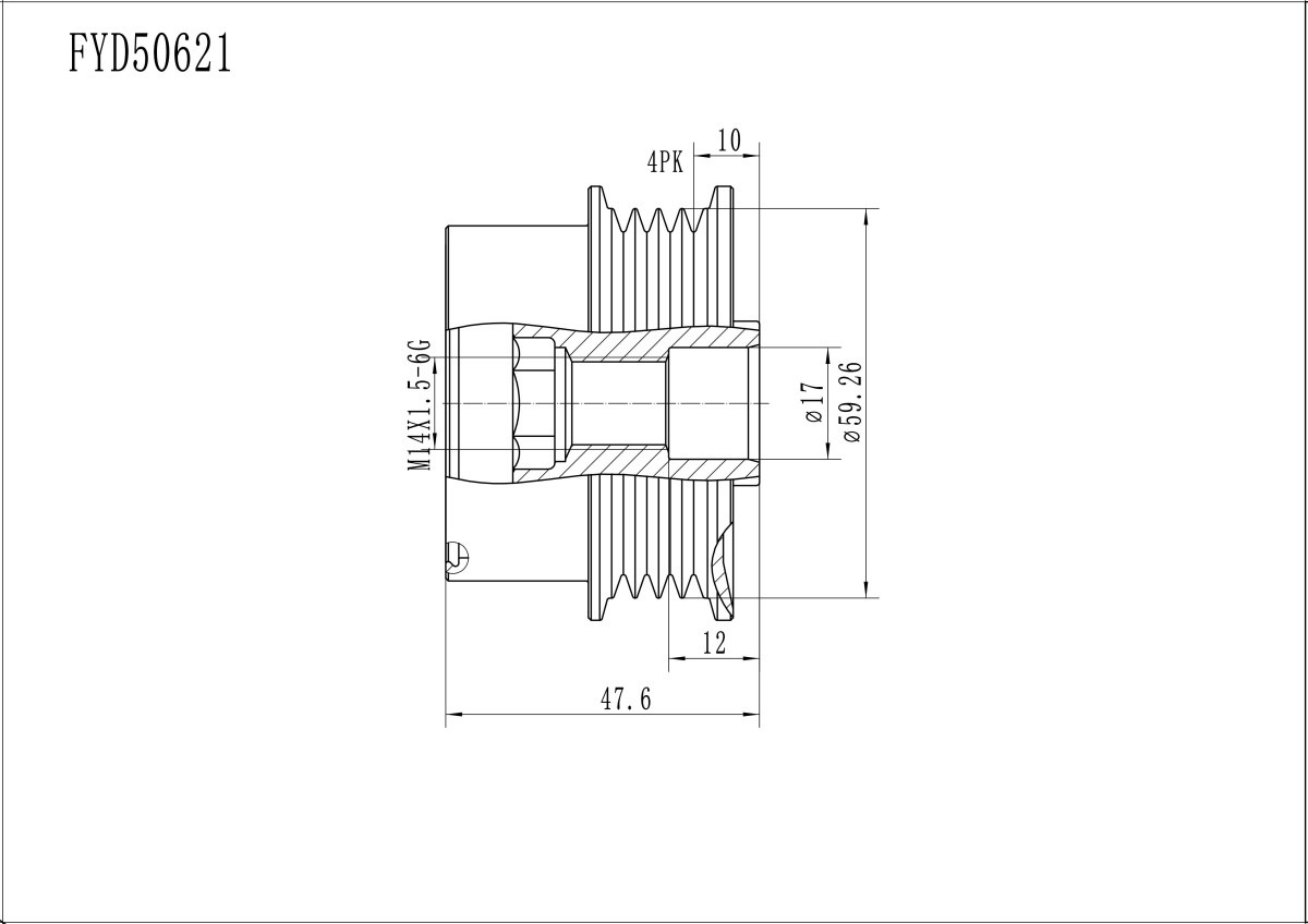 FYD50621 Overrunning Alternator Pulley