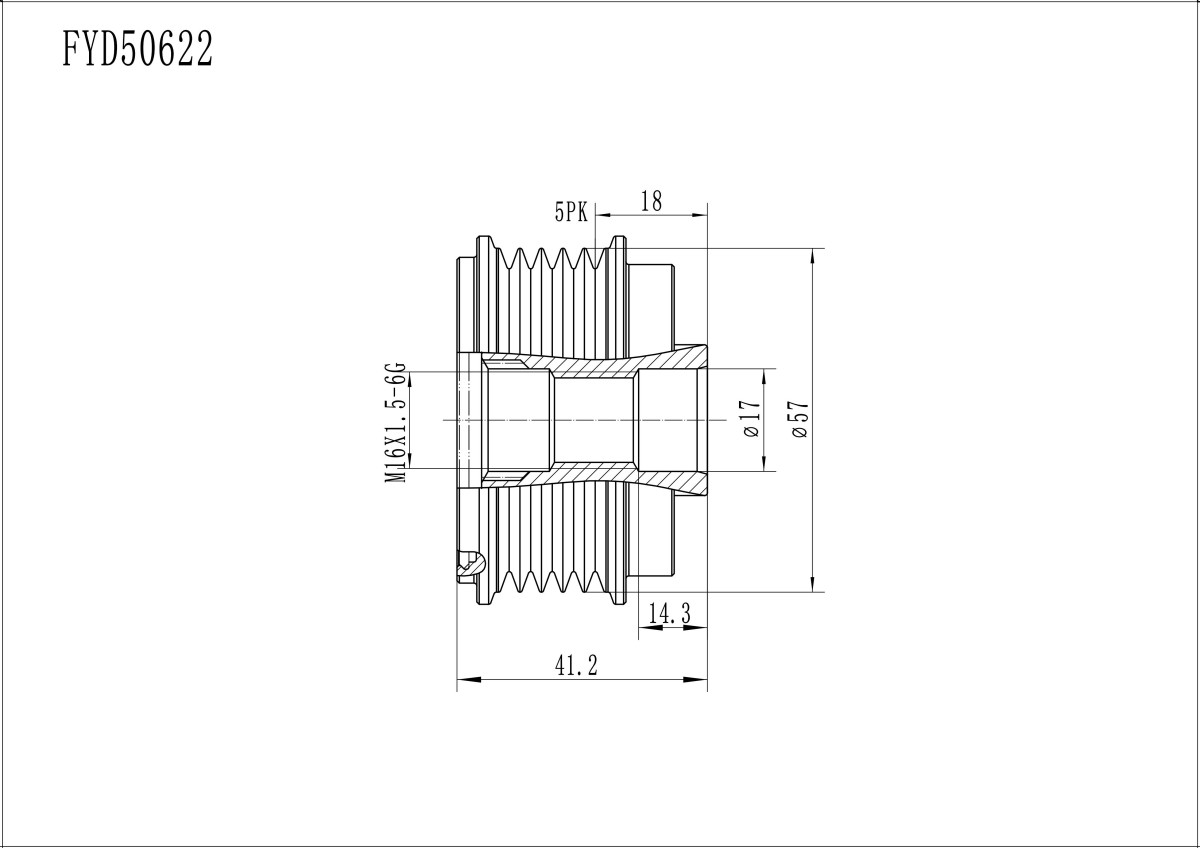 FYD50622 Overrunning Alternator Pulley