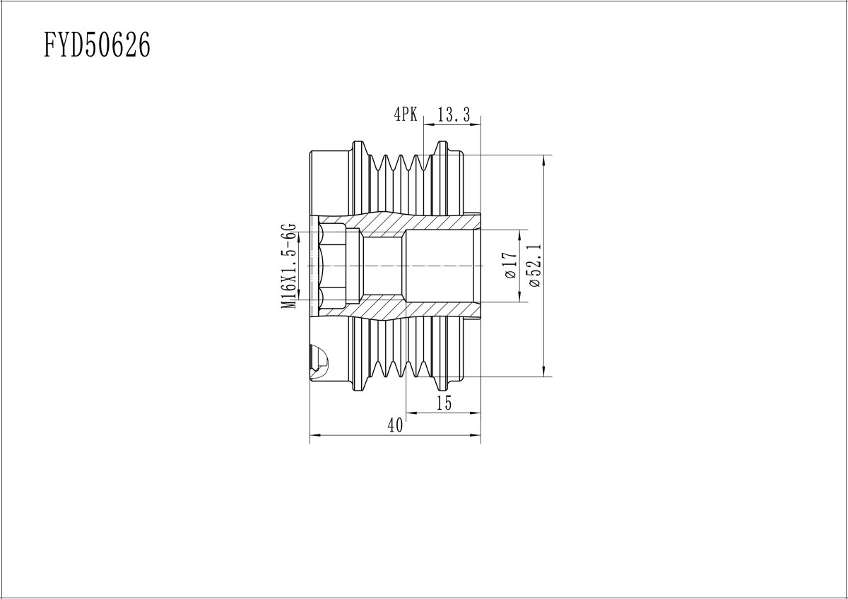 FYD50626 Overrunning Alternator Pulley