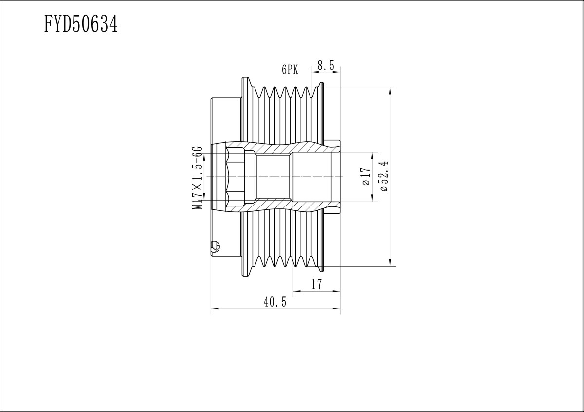 FYD50634 Overrunning Alternator Pulley