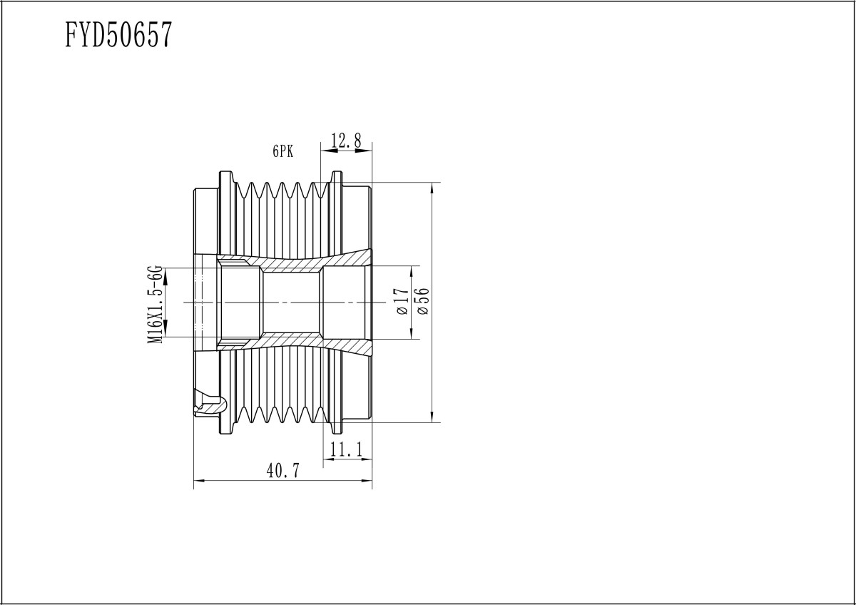 FYD50657 Overrunning Alternator Pulley