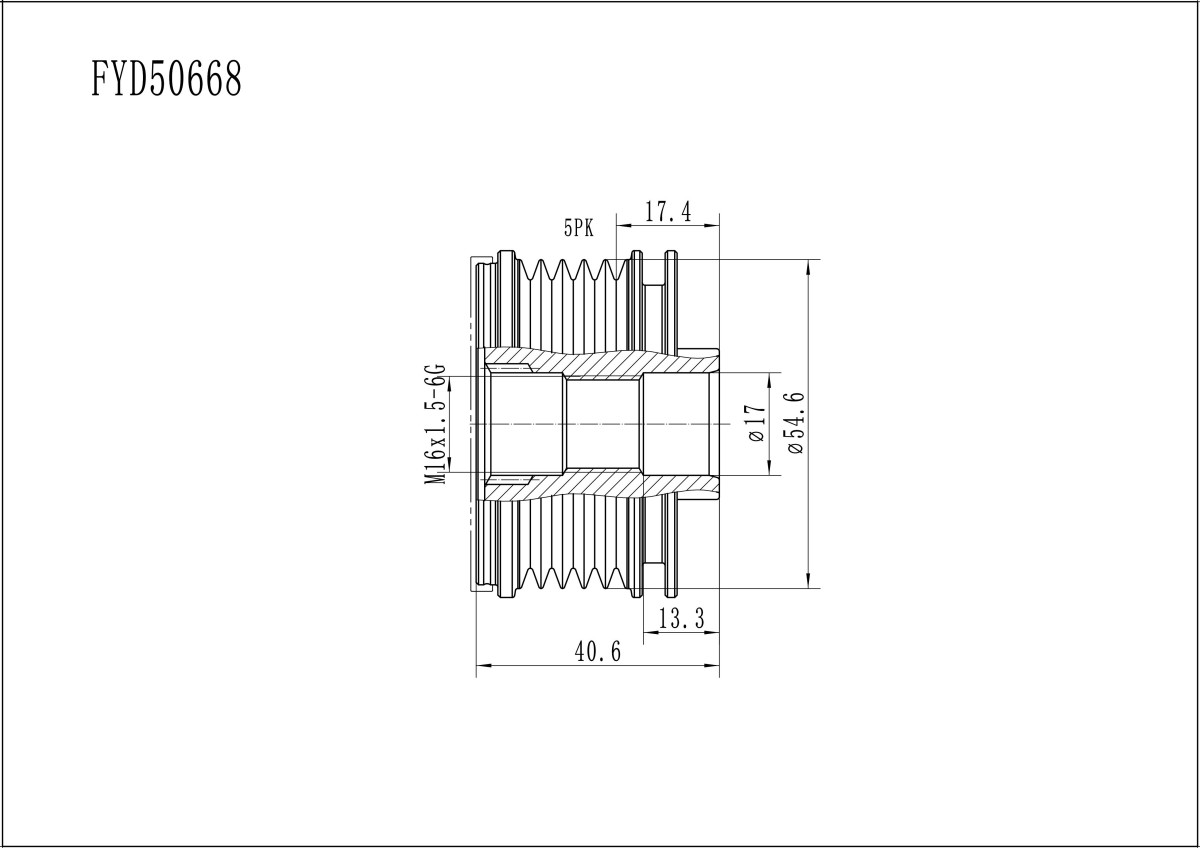 FYD50668 Overrunning Alternator Pulley