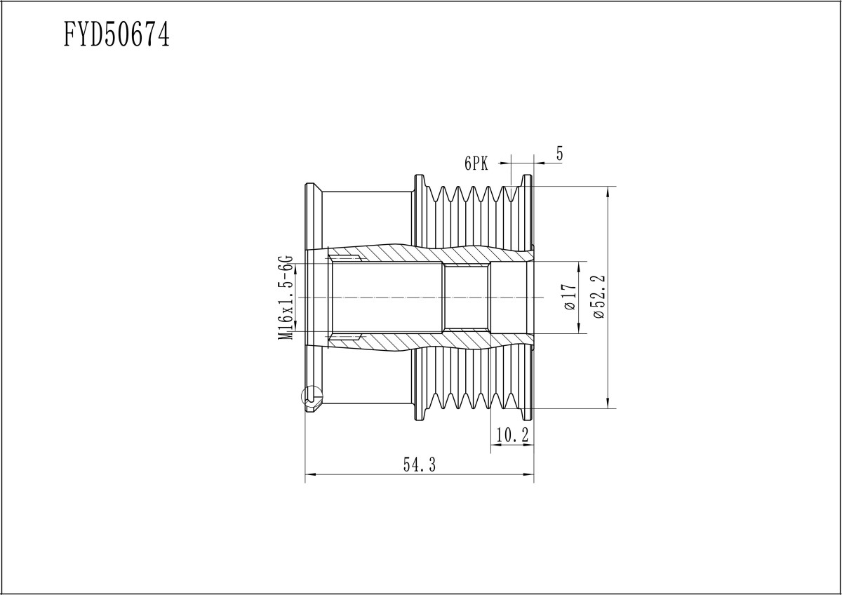 FYD50674 Overrunning Alternator Pulley