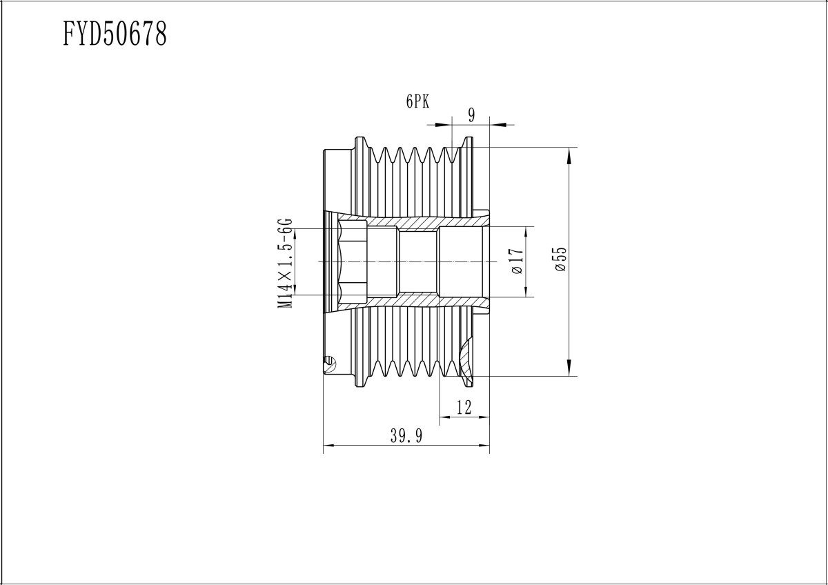 FYD50678 Overrunning Alternator Pulley