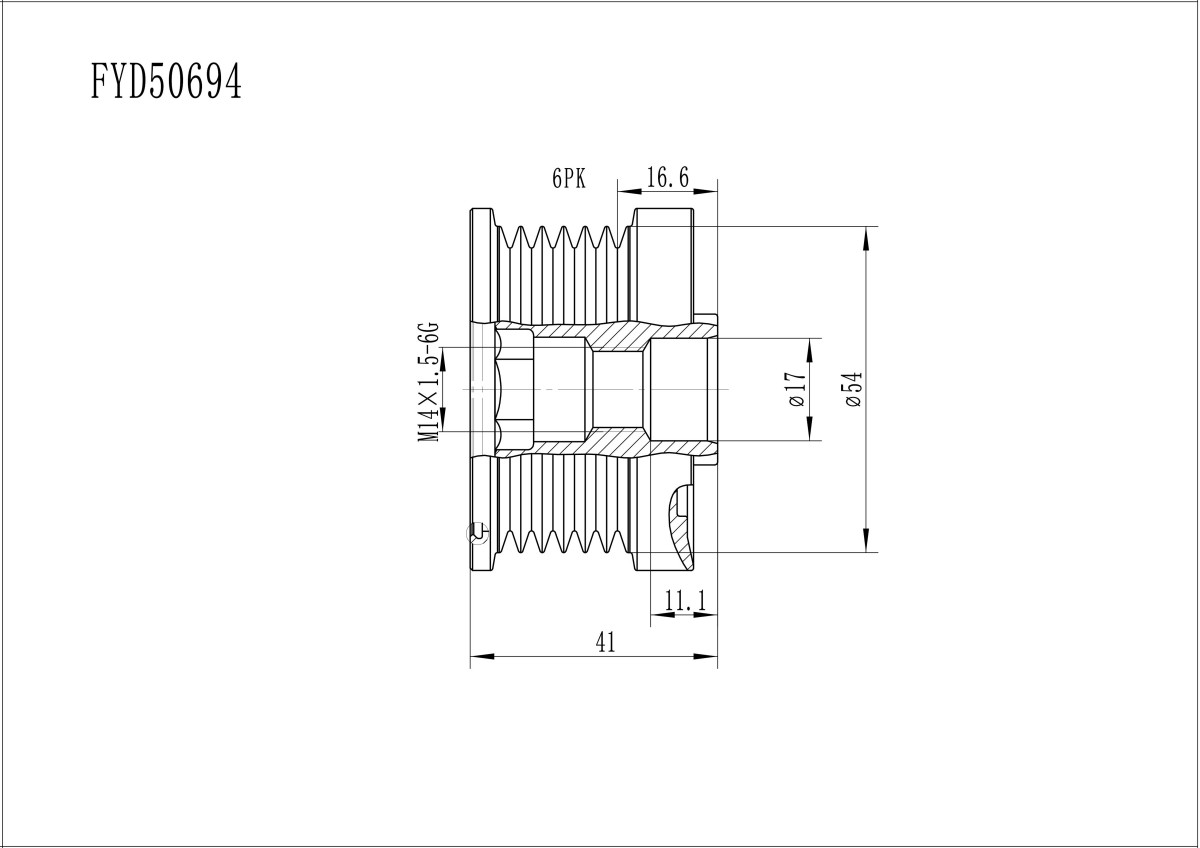 FYD50694 Overrunning Alternator Pulley
