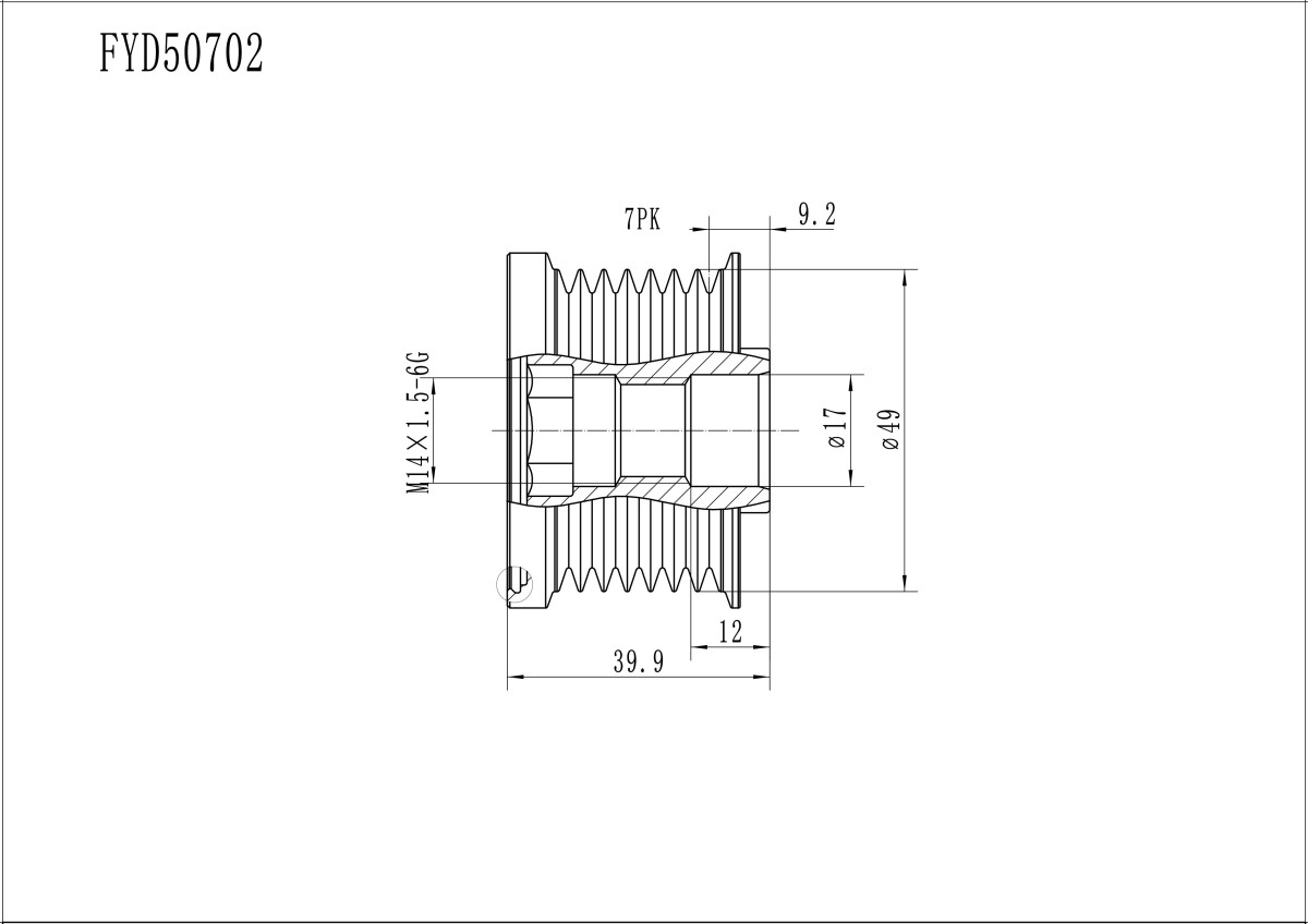 FYD50702 Overrunning Alternator Pulley