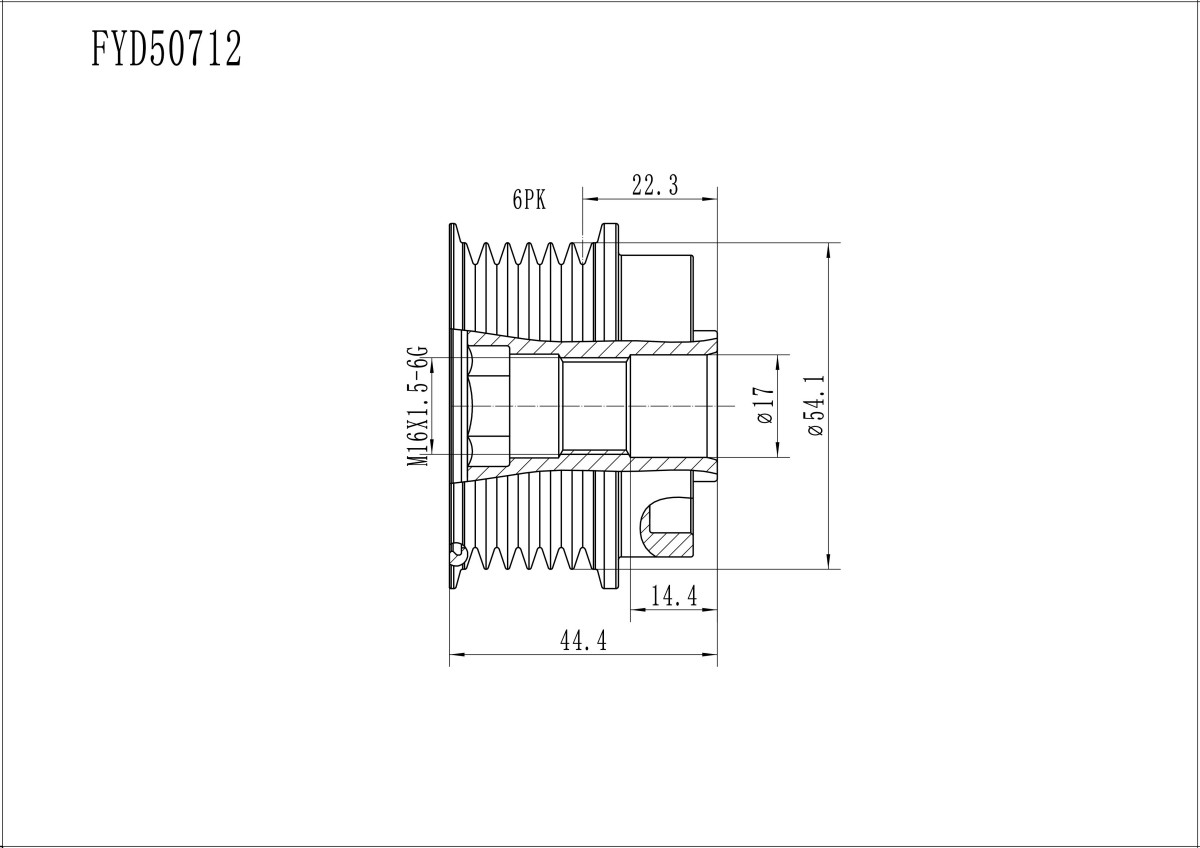 FYD50712 Overrunning Alternator Pulley