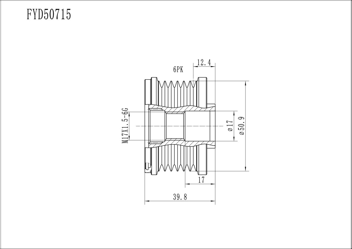 FYD50715 Overrunning Alternator Pulley