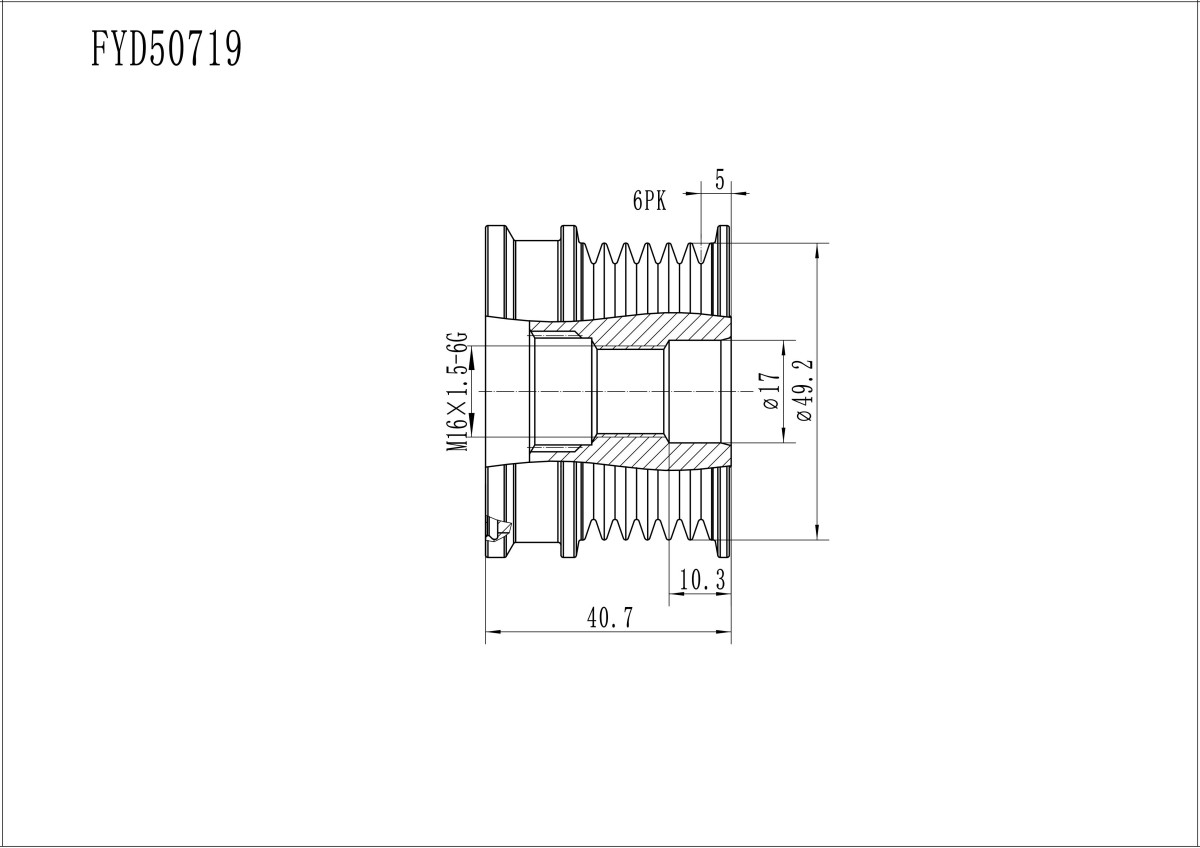 FYD50719 Overrunning Alternator Pulley