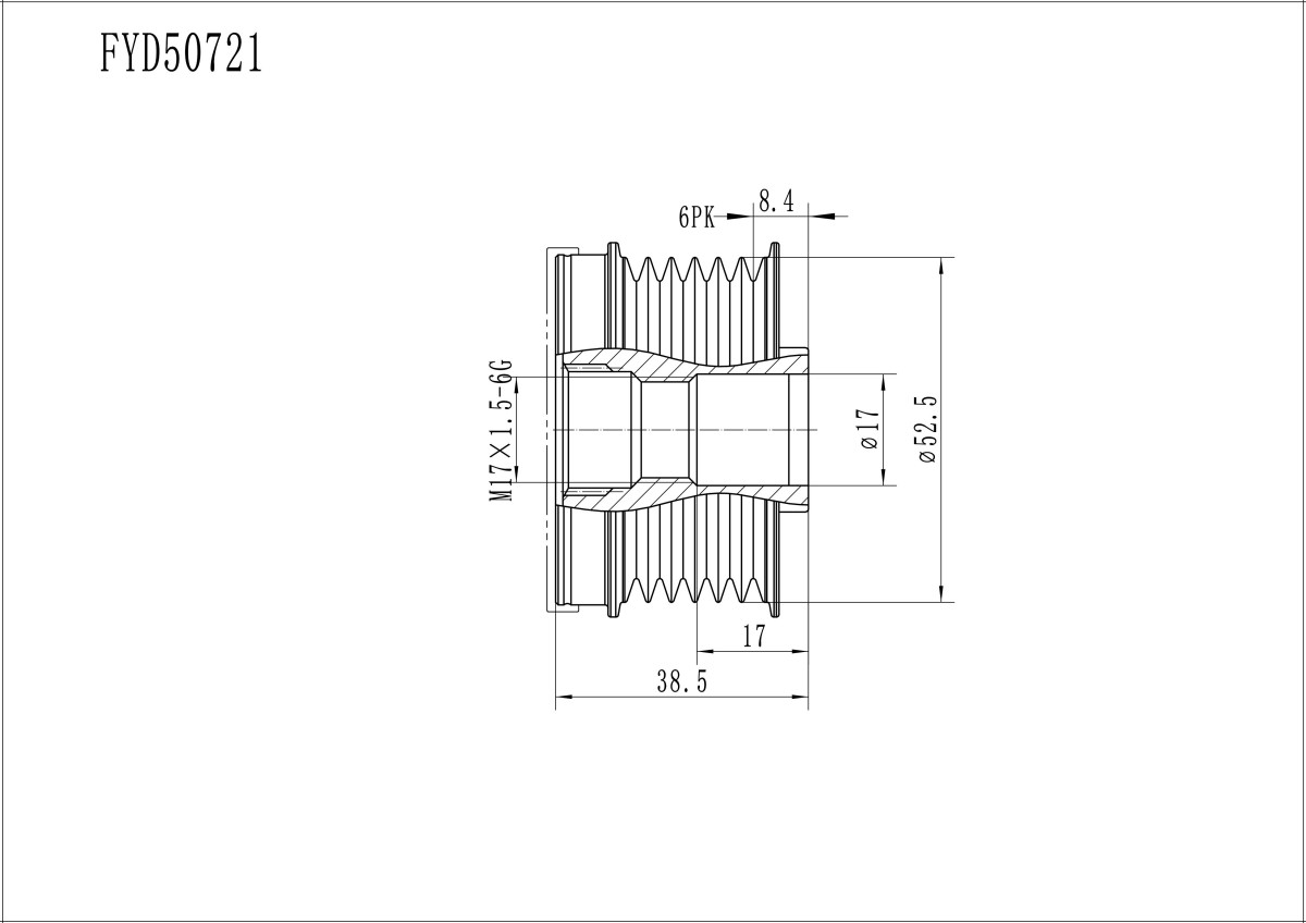 FYD50721 Overrunning Alternator Pulley