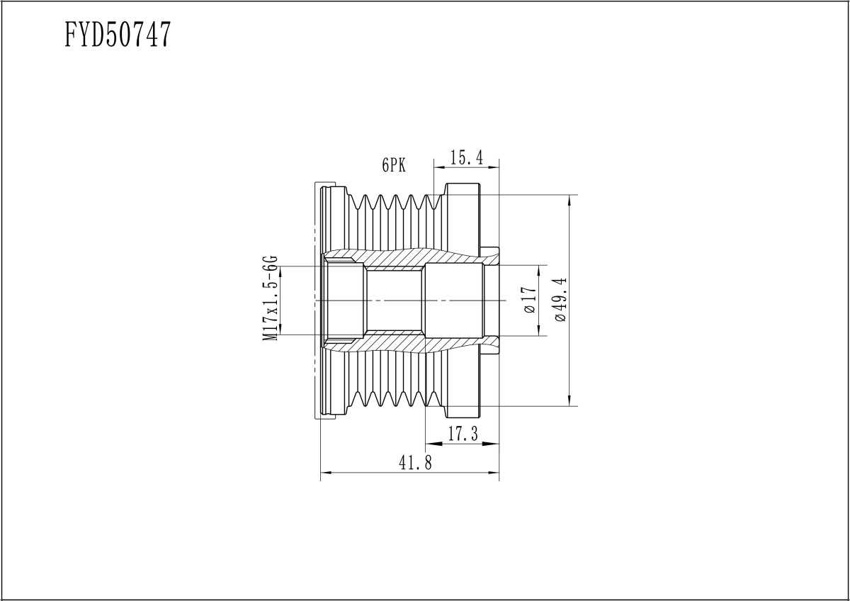 FYD50747 Overrunning Alternator Pulley