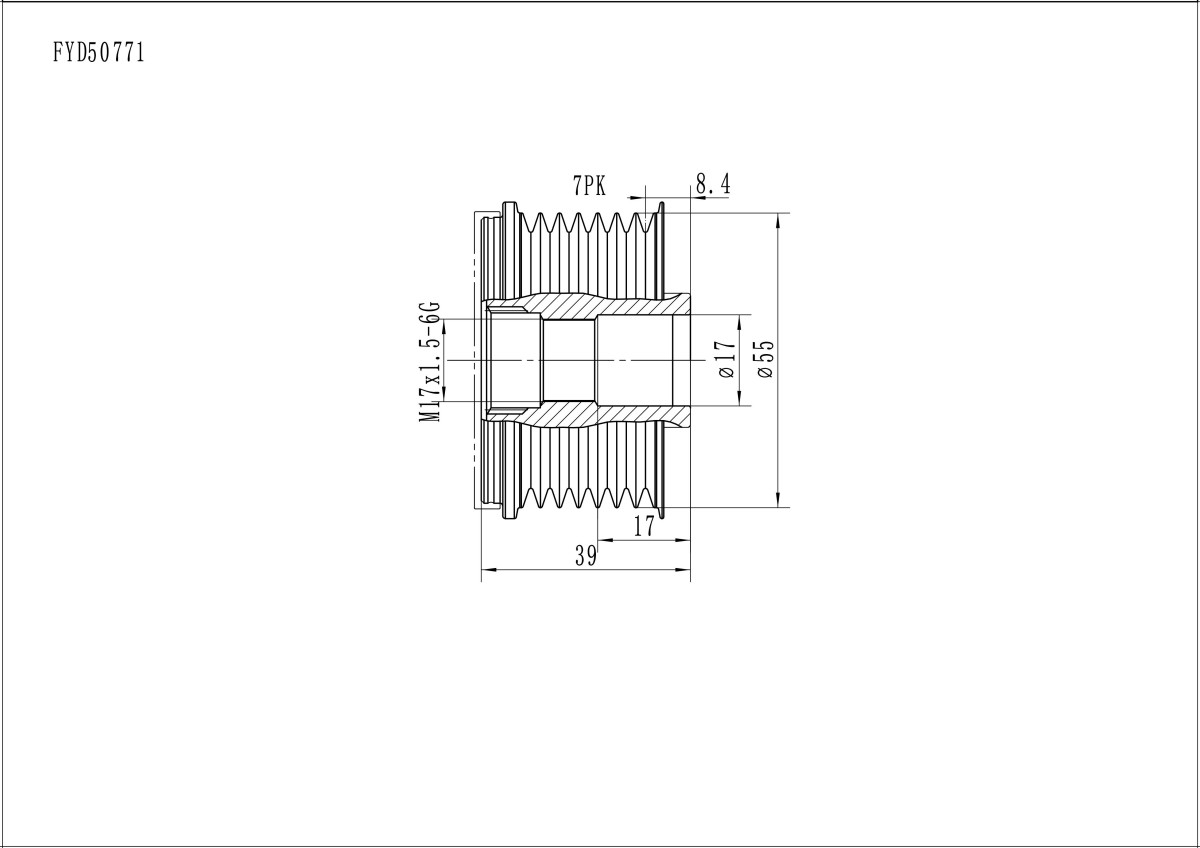 FYD50771 Overrunning Alternator Pulley