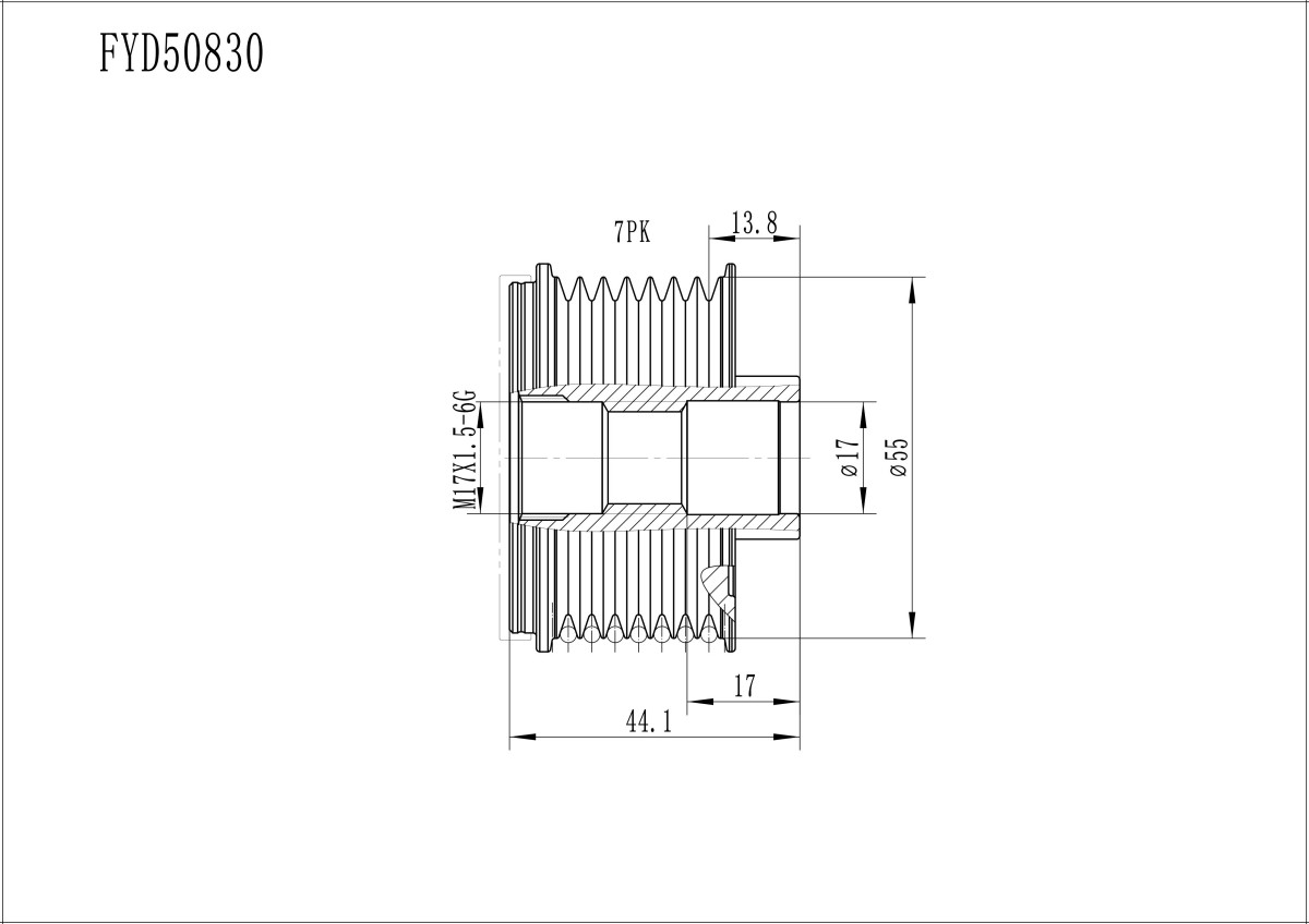FYD50830 Overrunning Alternator Pulley