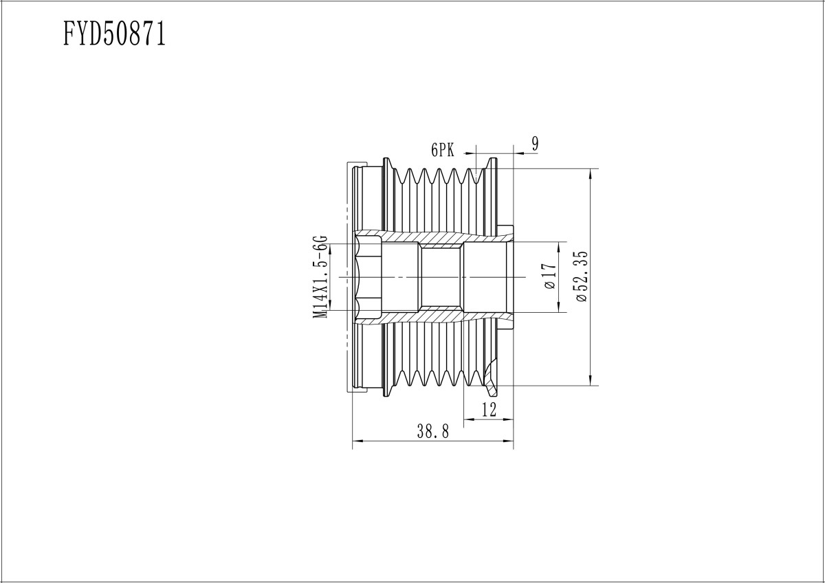 FYD50871 Overrunning Alternator Pulley