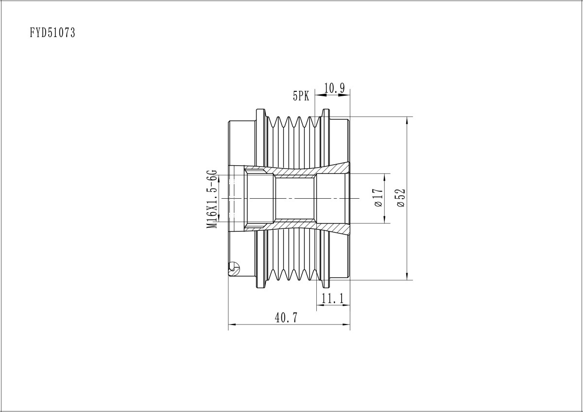 FYD51073 Overrunning Alternator Pulley