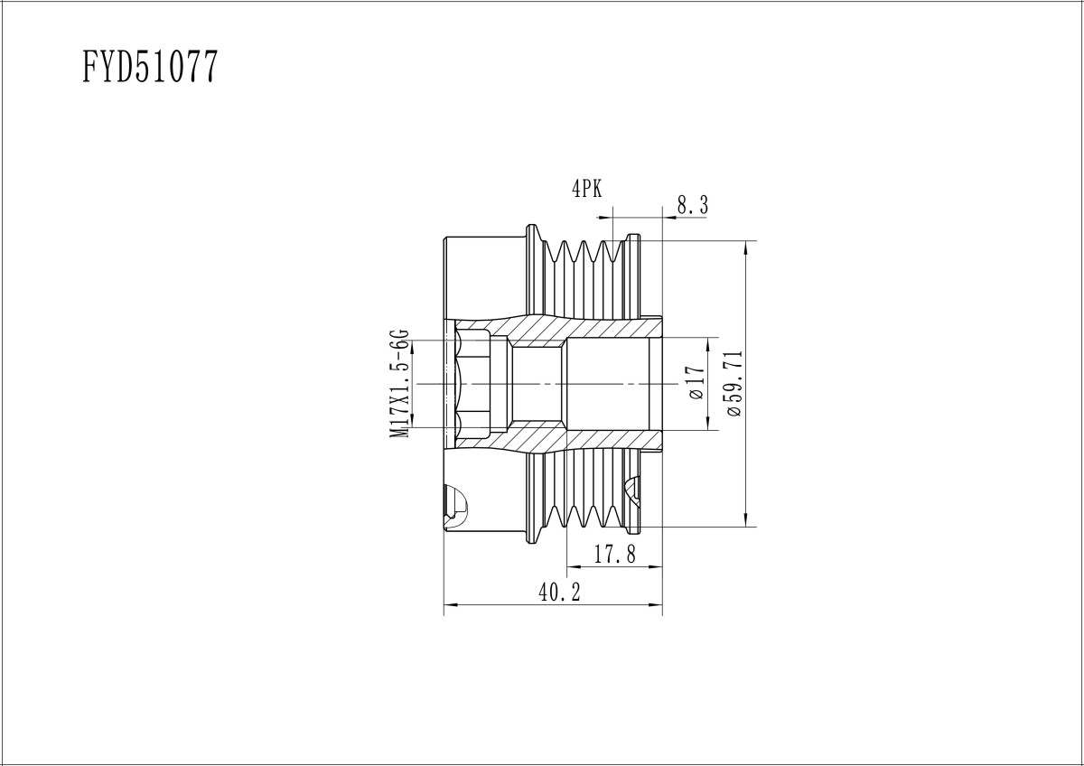 FYD51077 Overrunning Alternator Pulley