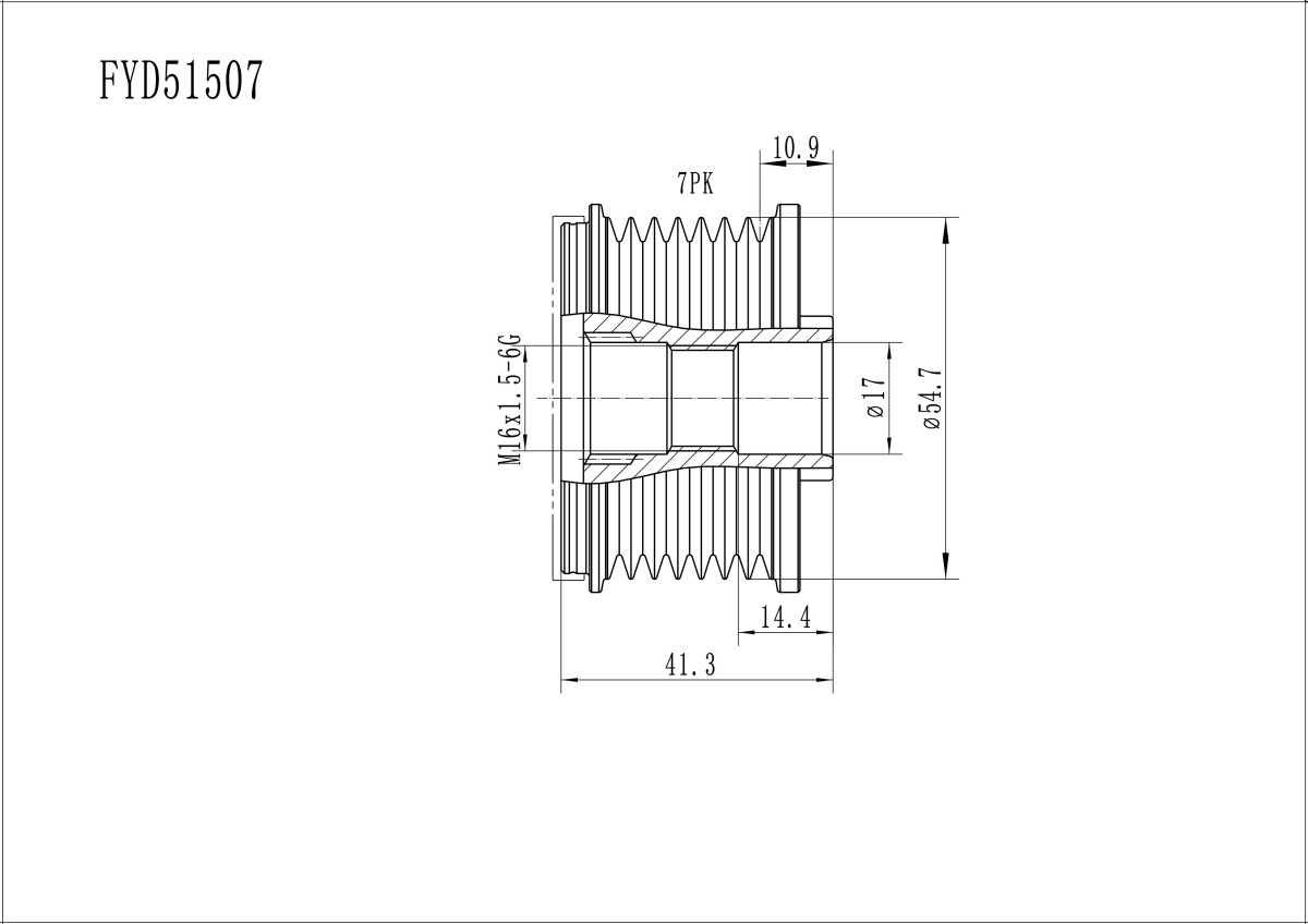 FYD51507 Overrunning Alternator Pulley