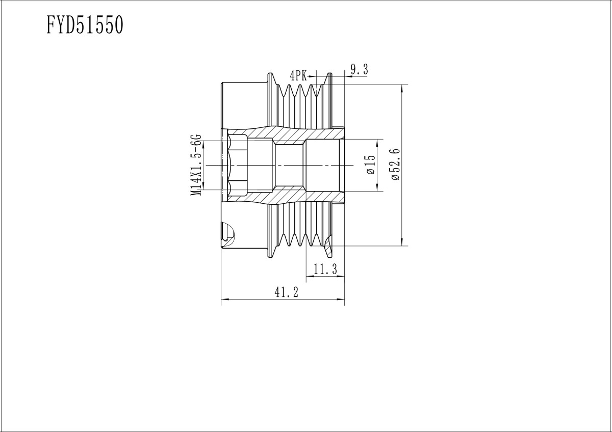 FYD51550 Overrunning Alternator Pulley