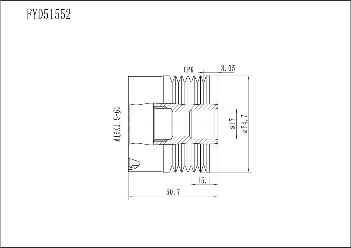 FYD51552 Overrunning Alternator Pulley