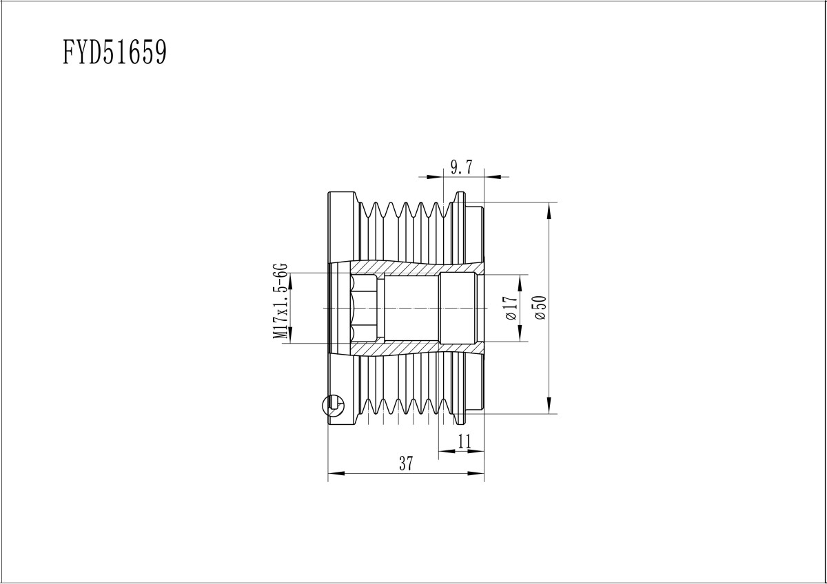FYD51659 Overrunning Alternator Pulley