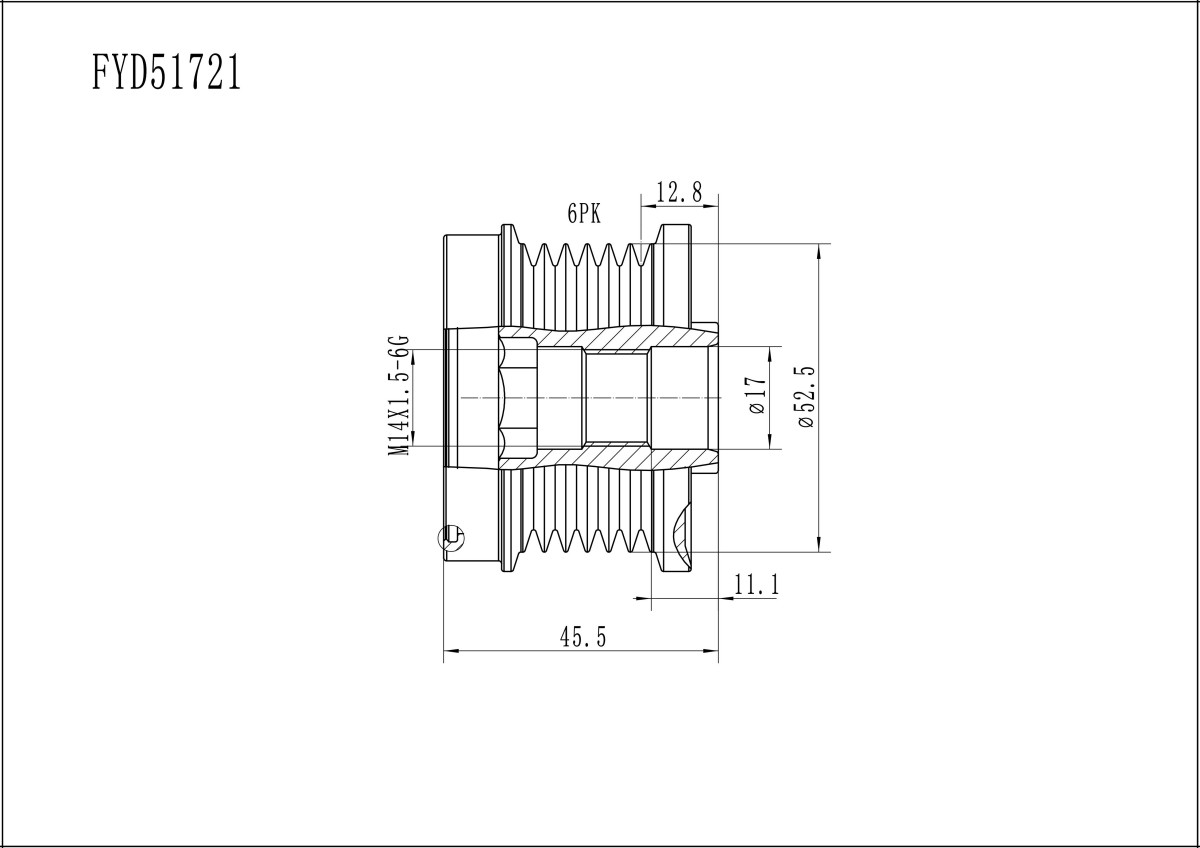 FYD51721 Overrunning Alternator Pulley