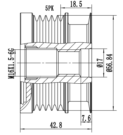 FYD50104 Overrunning Alternator Pulley