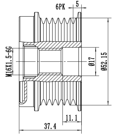 FYD50134 Overrunning Alternator Pulley