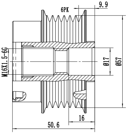 FYD50235 Overrunning Alternator Pulley