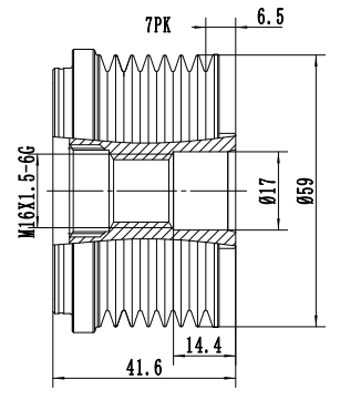 FYD50701 Overrunning Alternator Pulley