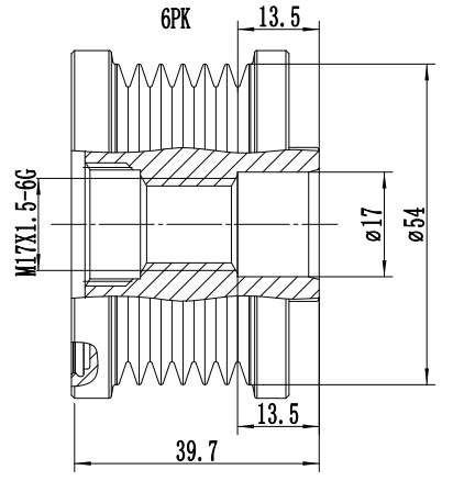 FYD50714 Overrunning Alternator Pulley