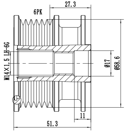 FYD50731 Overrunning Alternator Pulley