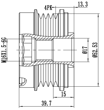 FYD50911 Overrunning Alternator Pulley