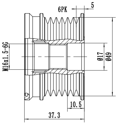 FYD51017 Overrunning Alternator Pulley