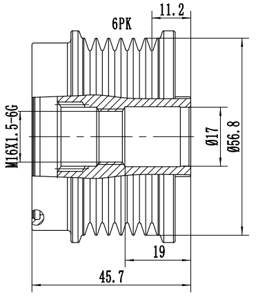 FYD51606 Overrunning Alternator Pulley