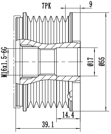 FYD51636 Overrunning Alternator Pulley