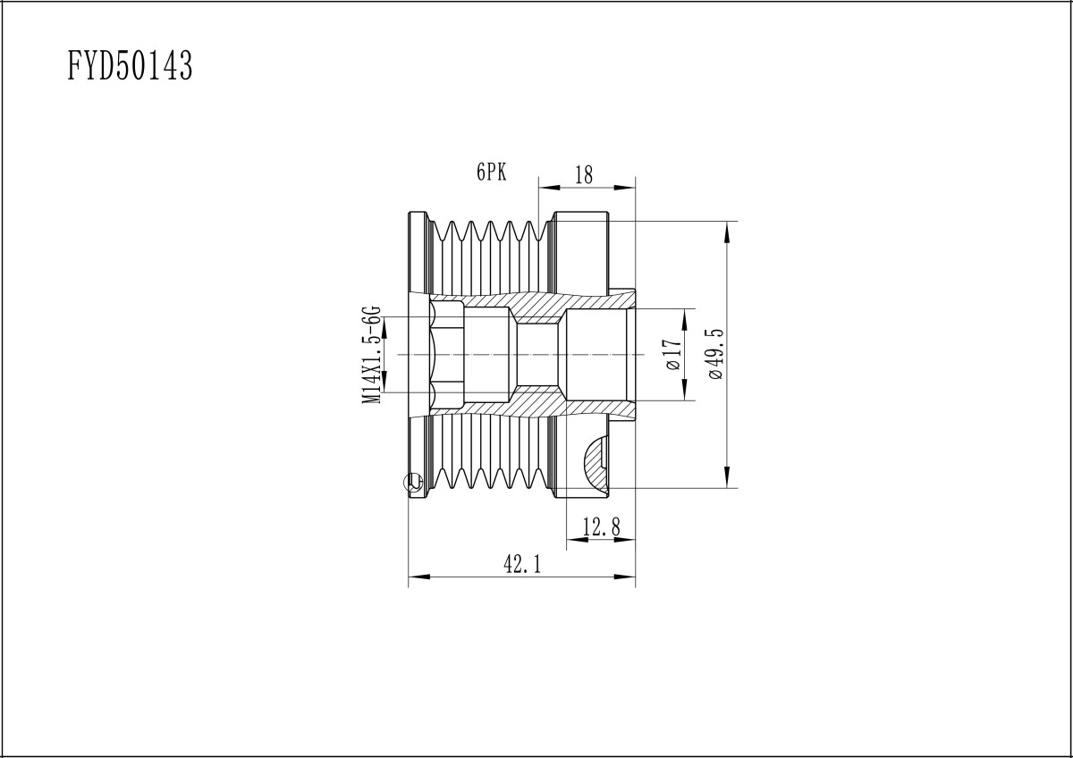 FYD50143 Overrunning Alternator Pulley