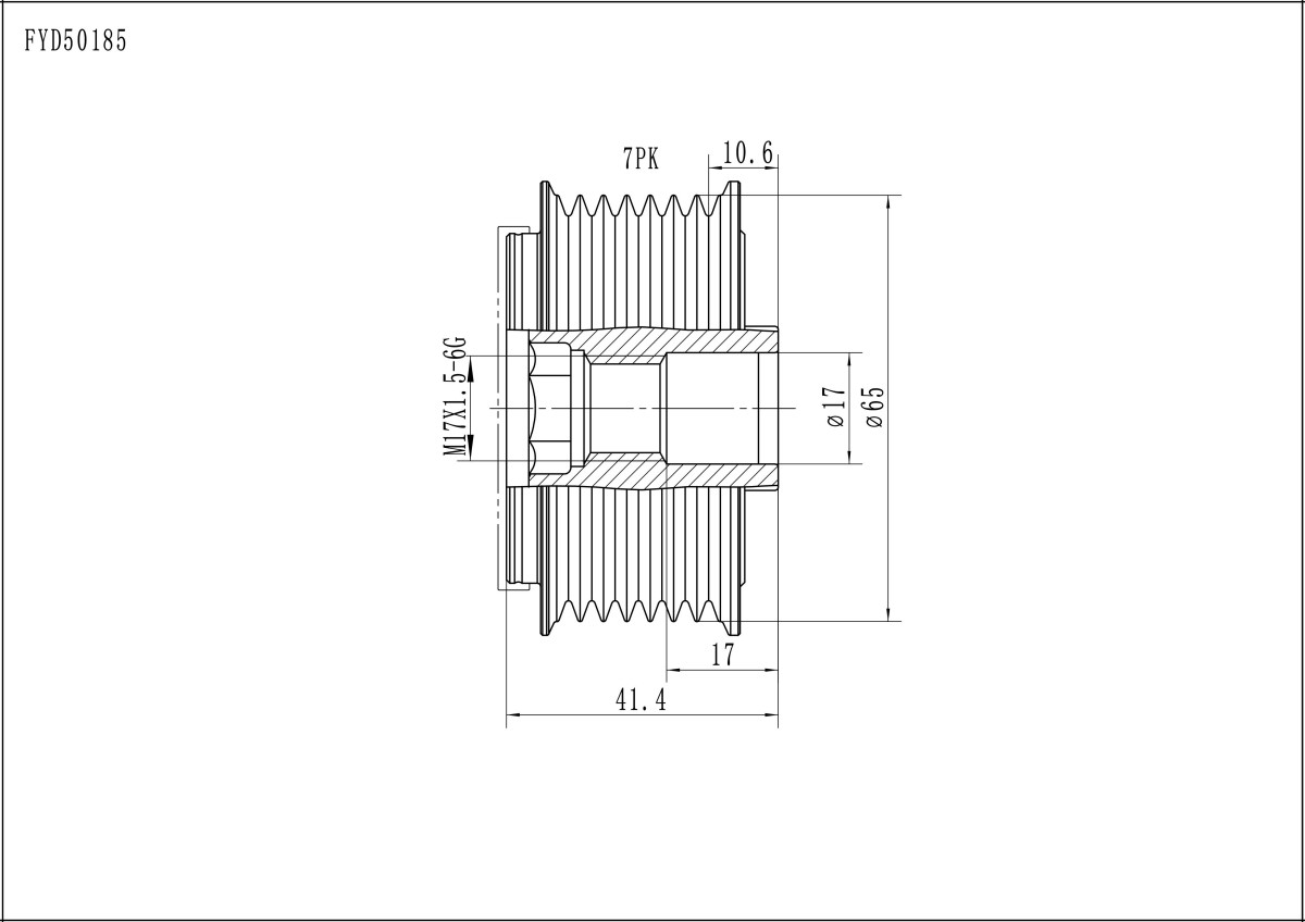 FYD50185 Overrunning Alternator Pulley