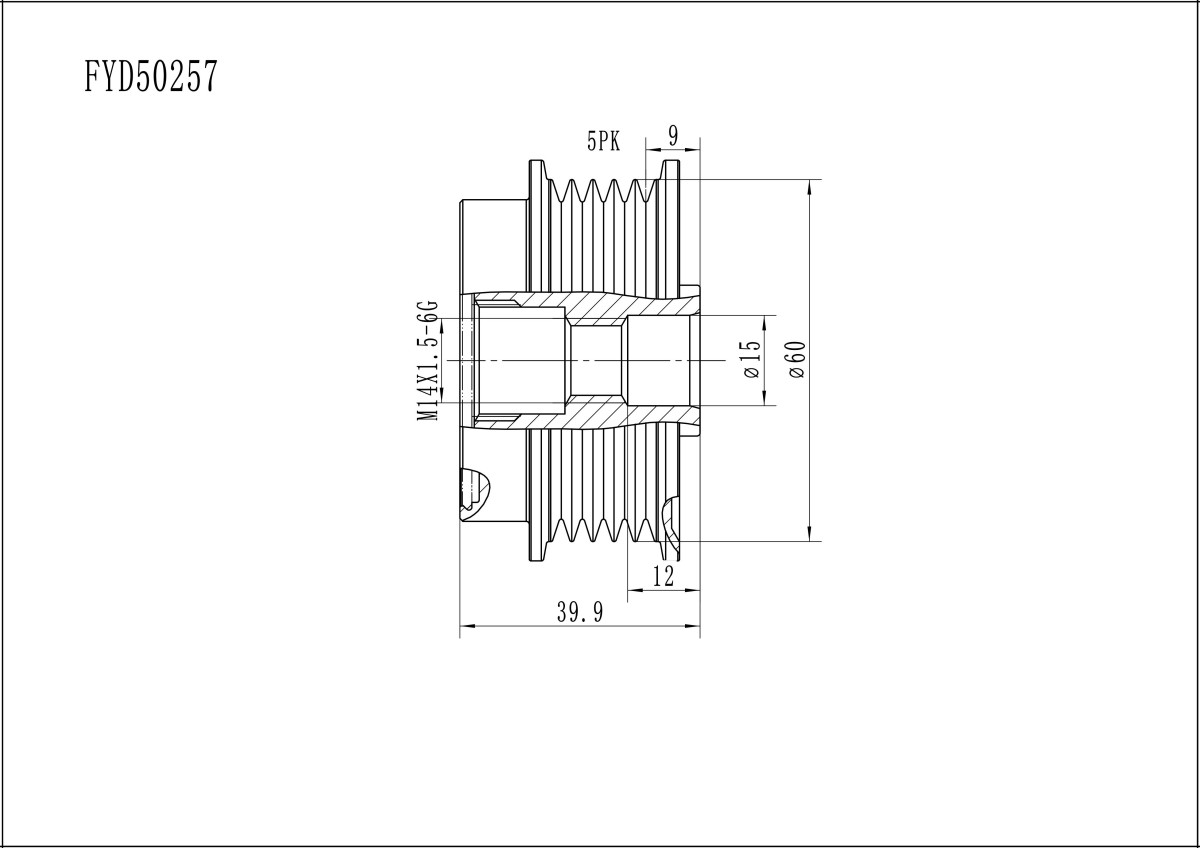 FYD50257 Overrunning Alternator Pulley